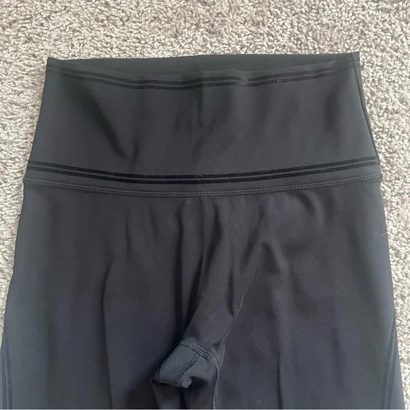 {offline by aerie} black goals workout leggings with velvet striped detail - Picture 2 of 11